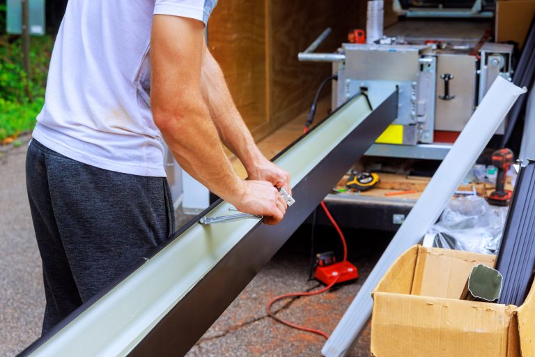 Professional gutter installation on home in Aurora, IL