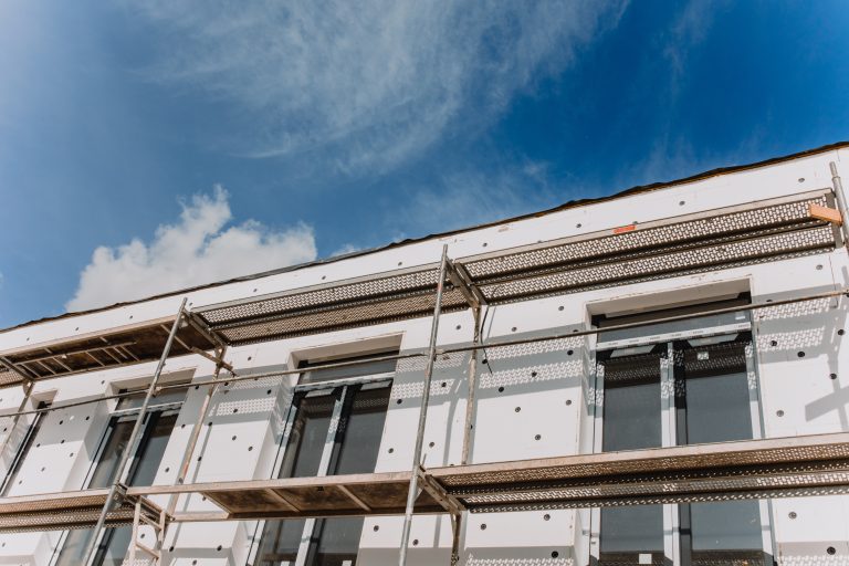 Commercial property with newly installed siding