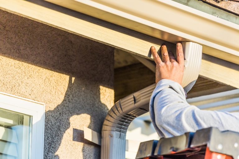 Repairing sagging gutters on a home in Elkhorn WI