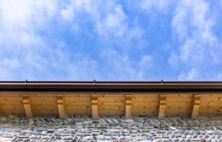 Gutter installation for a residential home in Lake Geneva, WI